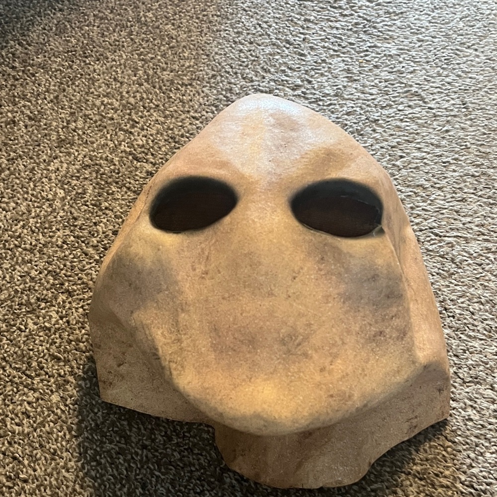 Neutral Tan Distressed Costume Mask with Deep Eye Holes